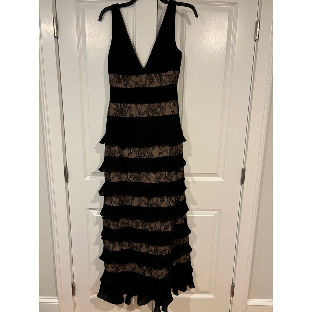 Monique Lhuillier White House Black Market Dress Was $695 Ruffle Floral Lace 8